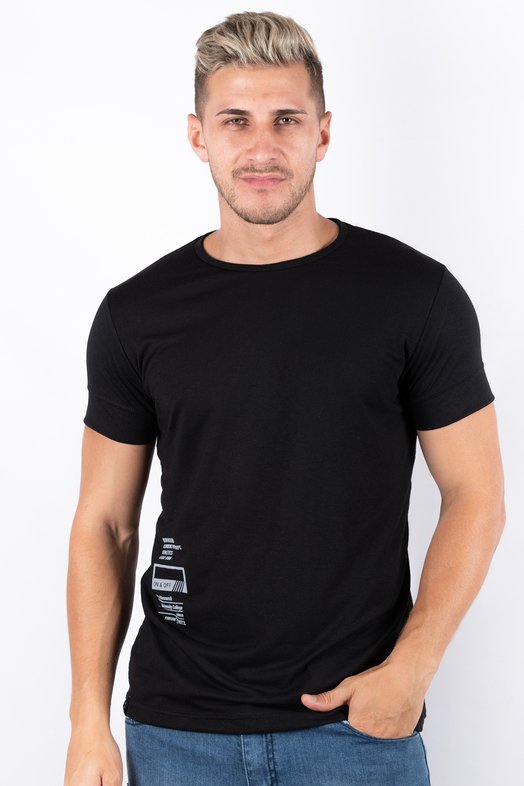 REMERA MC U RECTANGLE TEXT