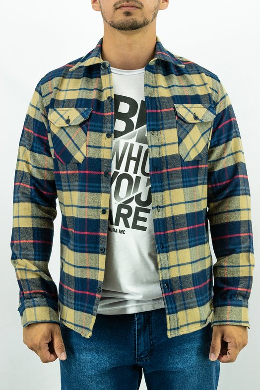 CAMISA ML BLUE SCOTCH
